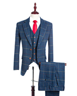 Blue Check Tweed Suit 3