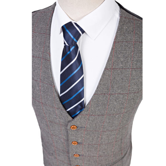 British Tweed Co - Light Grey Check Tweed Three Piece Suit - That ...