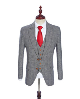 Grey Houndstooth Check Tweed Suit 2
