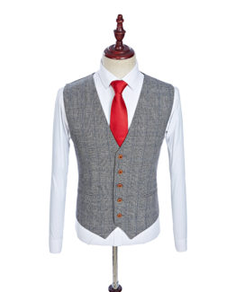 Grey Houndstooth Check Tweed Suit 7