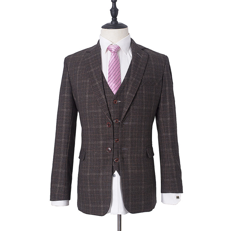 Kids Charcoal Windowpane Check Tweed Jacket - That British Tweed Company