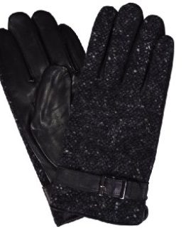 Dal-Dosso-Mens-Italian-Tweed-Wool-Warm-Winter-Leather-Gloves-0