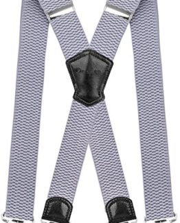 Decalen-Mens-Braces-with-Very-Strong-Metal-Clips-Wide-4-cm-15-inch-Heavy-Duty-Suspenders-One-Size-Fits-All-Men-and-Women-Adjustable-and-Elastic-X-Form-0