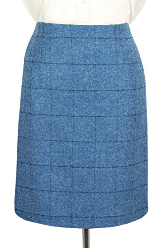 Great Scot! Tailored Tweed Short Skirt (Lossie Blue Check Tweed) - That ...