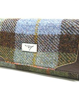 Harris-Tweed-Ladies-100-Green-Tartan-Long-Bute-Purse-with-Zip-and-Cardholder-Made-in-Scotland-by-Glen-Appin-LB2000-Col-15-0