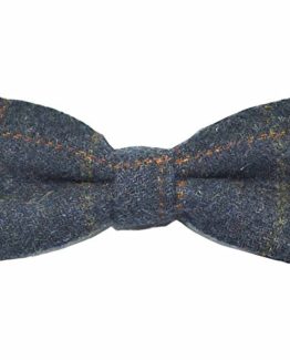 Heritage-Check-Navy-Blue-Bow-Tie-Tweed-Country-Bow-Tie-0