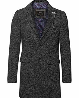 House-Of-Cavani-Mens-34-Long-Overcoat-Jacket-Coat-Tweed-Tailored-Fit-Peaky-Blinders-Grey-0