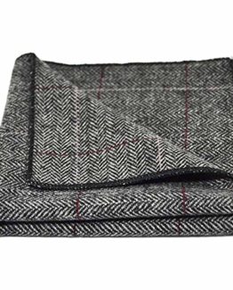 Luxury-Herringbone-Pewter-Grey-Pocket-Square-Handkerchief-0