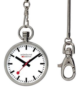 Mondaine-Official-Swiss-Railways-Watch-Pocket-Watch-Stainless-Steel-with-Snake-Chain-and-Leather-Case-0
