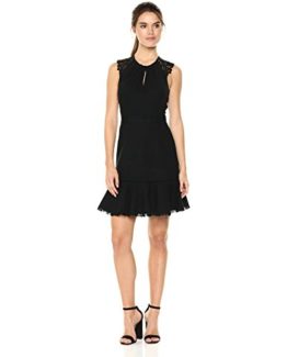 Rebecca-Taylor-Womens-Sleeveless-Tweed-and-Lace-Dress-0