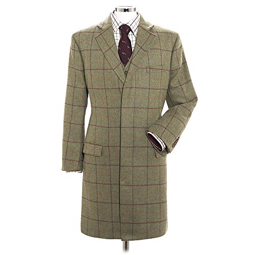 100% Pure Scottish Wool Dapper Winter Coat Vintage Harris Tweed Gentlemen's Coat