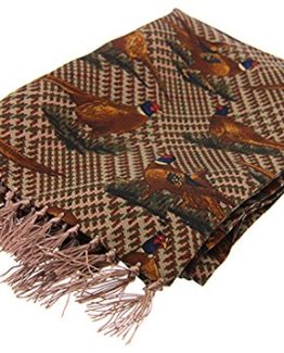 Soprano-Mens-Country-Tweed-Pheasant-Aviator-Double-sided-Silk-Scarf-0