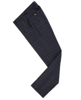 new 2019 Blue Fine Check Tweed Suit 04