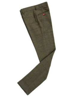 new 2019 Olive Green w Red Overcheck Tweed Suit 06