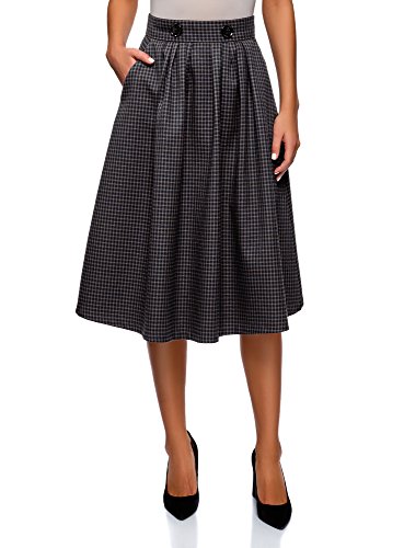 oodji Ultra Women's Checkered Midi Skirt - That British Tweed Company