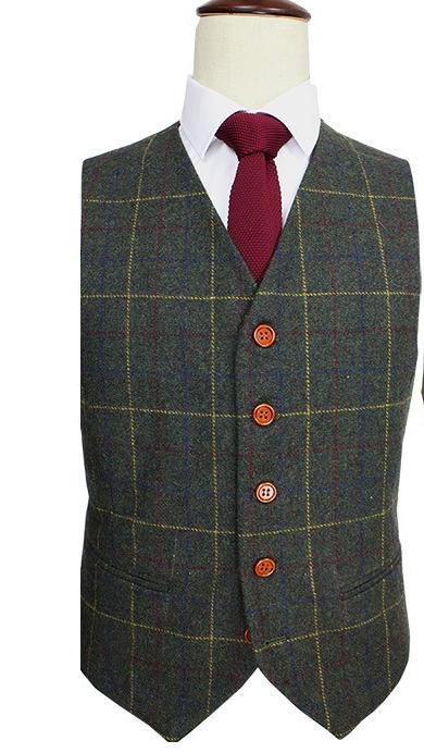 British Tweed Co - Forest Green with Large Check Tweed Three Piece Suit ...