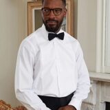 THE SAVILE ROW COMPANY LONDON Men's Classic Fit Marcella Bib White Evening Dress Shirt - Double Cuff - That British Tweed Company THE SAVILE ROW COMPANY LONDON Men's Classic Fit Marcella Bib White Evening Dress Shirt - Double Cuff - That British Tweed Company