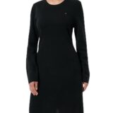 Tommy Hilfiger Women's Long Sleeve Soft Wool Flared Jumper Dress - That  British Tweed Company