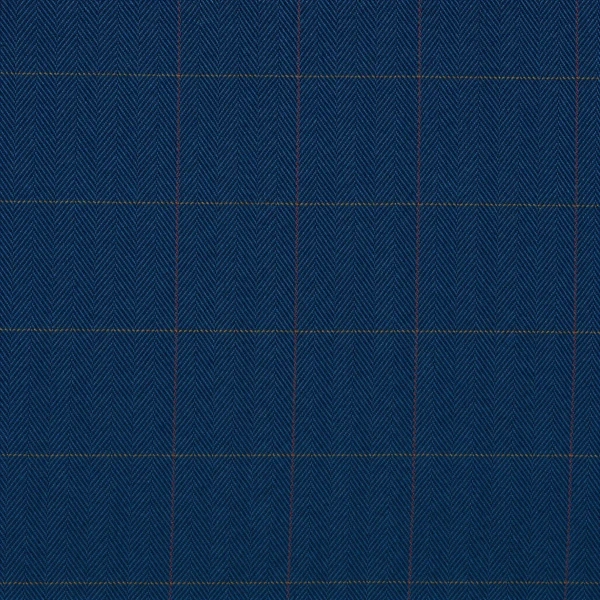 Blue Herringbone Tweed with Overcheck fabric swatch