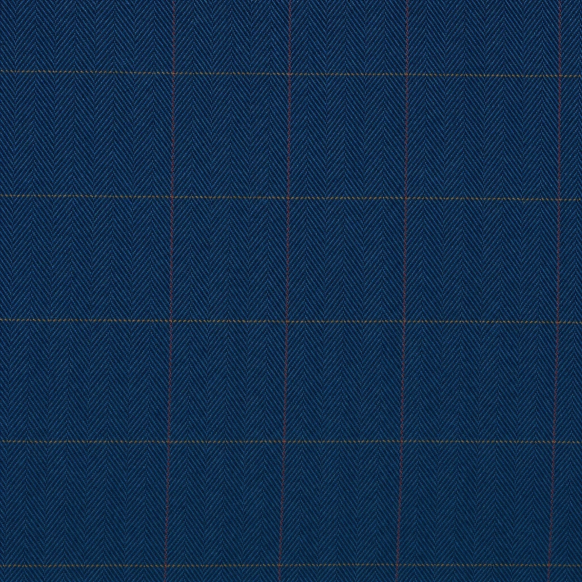 Blue herringbone tweed with a coloured overcheck