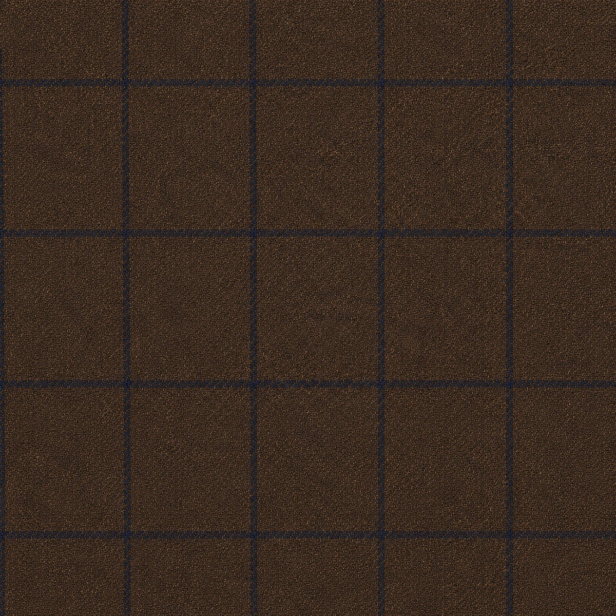 Brown country check tweed fabric swatch