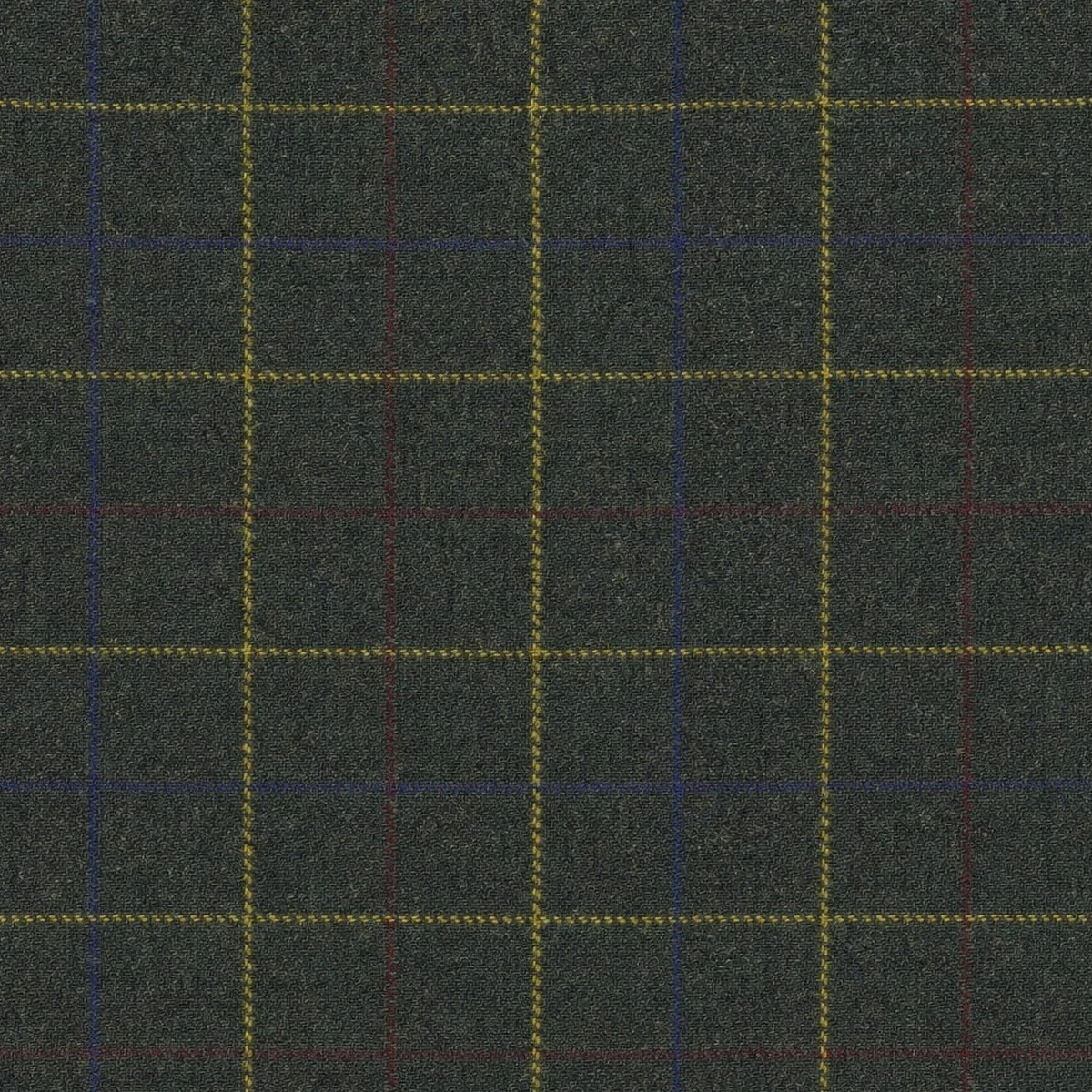 Green Bold Check Tweed fabric swatch