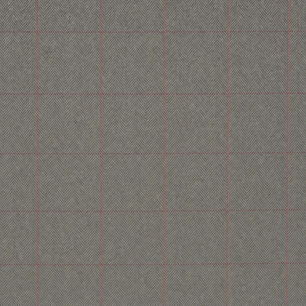Light Grey Herringbone Tweed with Overcheck fabric swatch