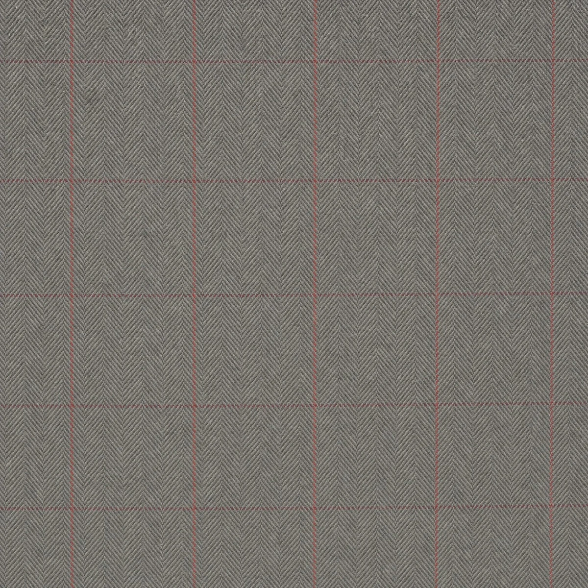 Light Grey Herringbone Tweed with Overcheck fabric swatch
