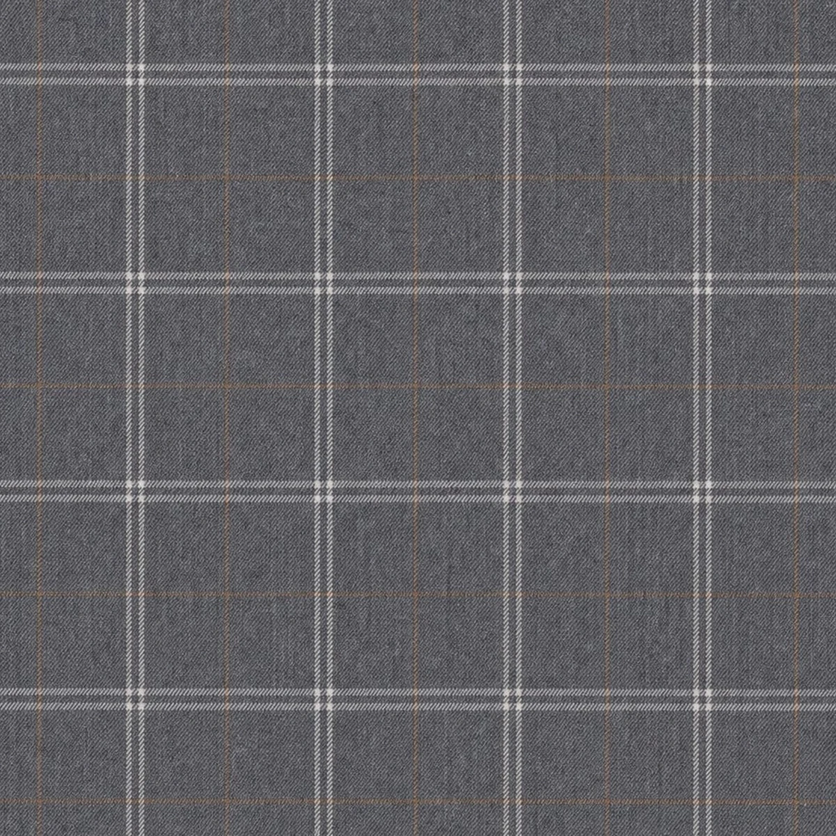 Light Grey Windowpane Check Tweed fabric swatch