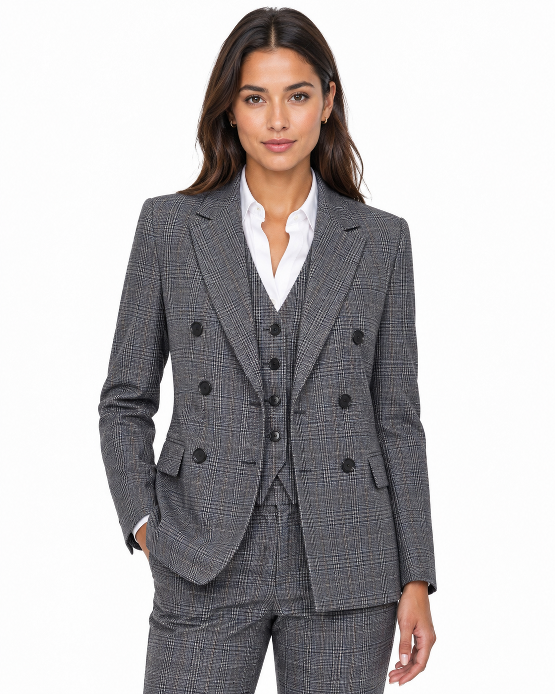 Women’s Grey Glen Check Tweed Trousers - Image 6