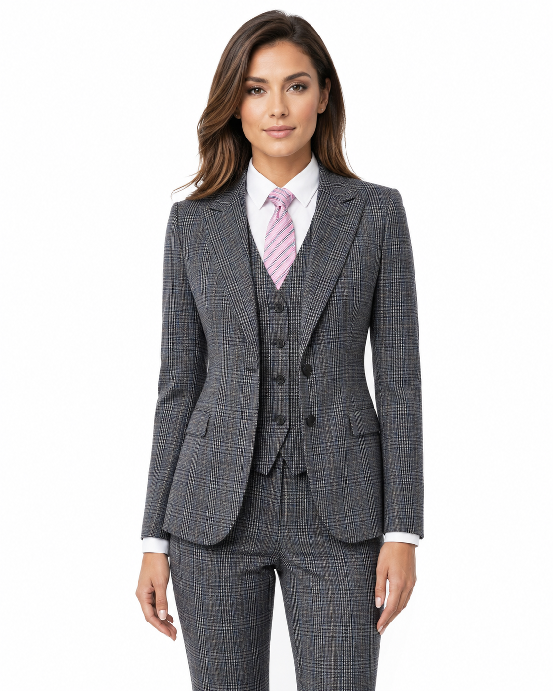 Women’s Grey Glen Check Tweed Trousers - Image 5