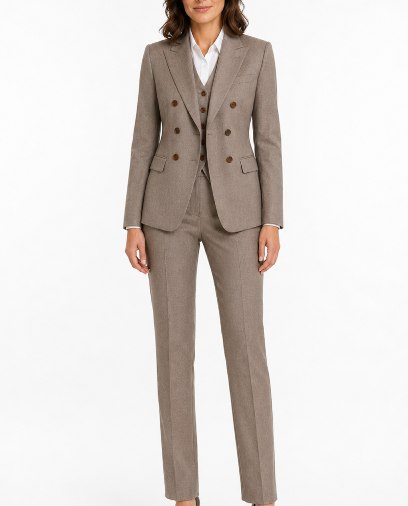 Women’s Light Brown Highland Weave Tweed Trousers