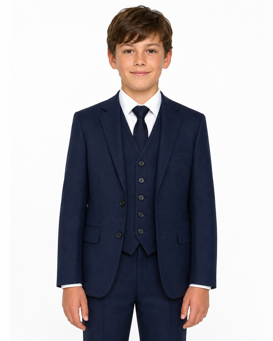 Boys’ Navy Blue Highland Weave Tweed Jacket