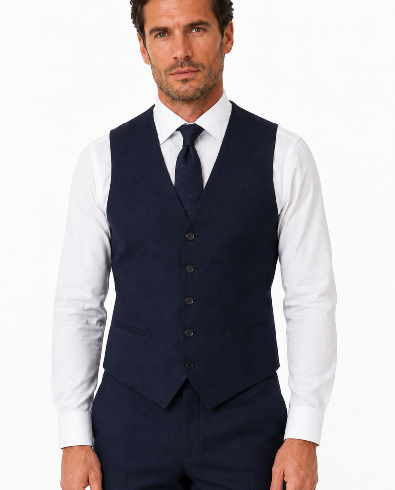 Men’s Navy Blue Highland Weave Tweed Trousers