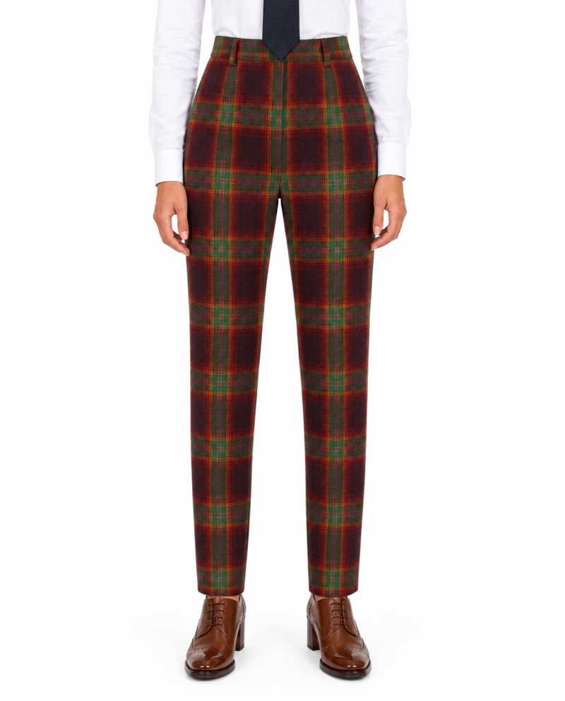Women’s Rainbow Bold Check Tweed Trousers