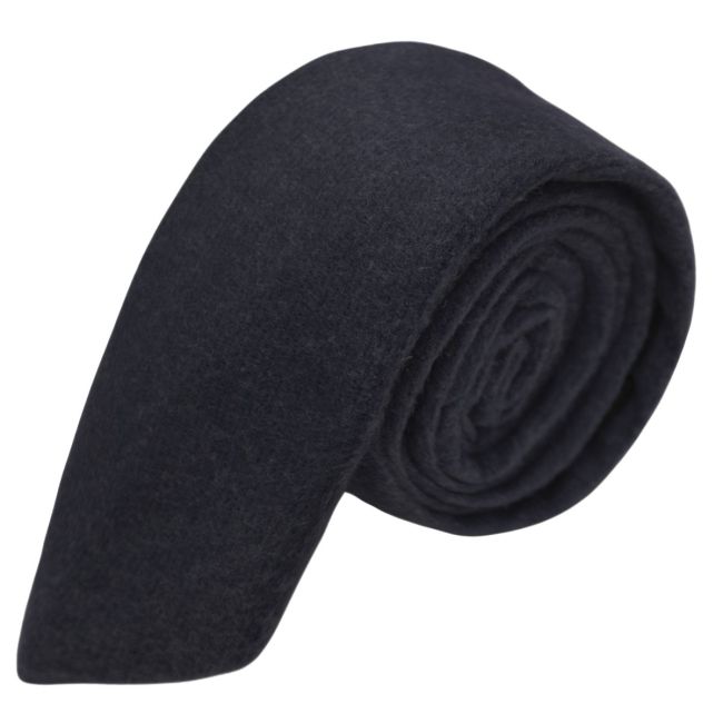 King & Priory navy-blue Donegal tweed tie